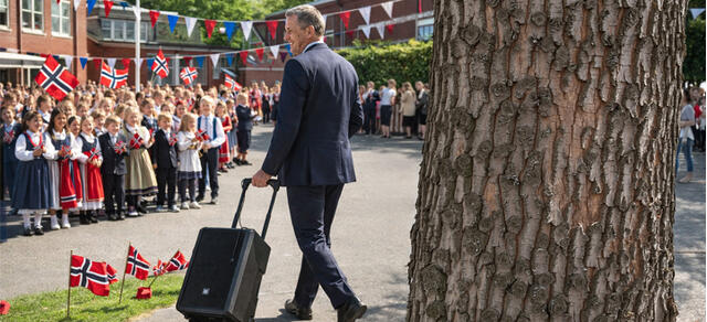 Skolegård på 17. mai